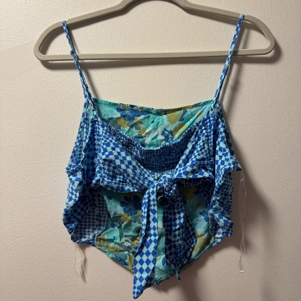 Blue Floral Women's Top